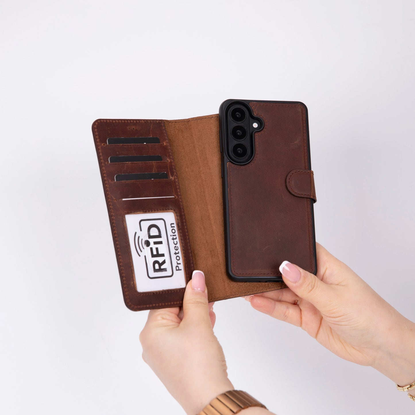Magic Samsung Galaxy S26 Plus Leather Detachable Wallet Case