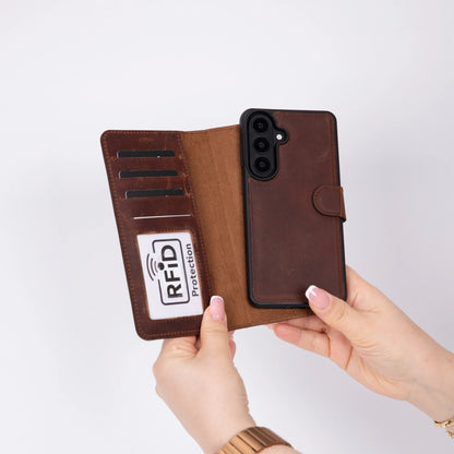Magic Samsung Galaxy S26 Plus Detachable Leather Wallet Case – Mixed Palette