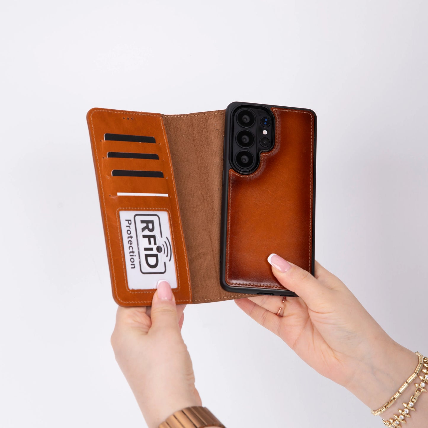 Magic Samsung Galaxy S26 Ultra Detachable Leather Wallet Case