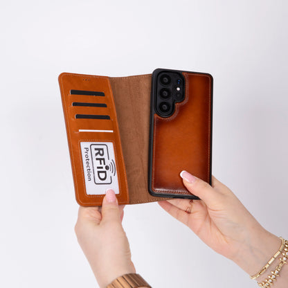 Magic Samsung Galaxy S26 Ultra Detachable Leather Wallet Case – Core Palette