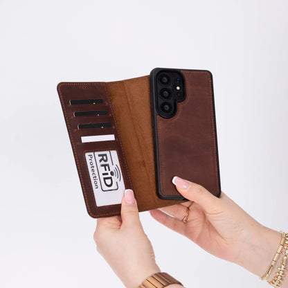 Magic Samsung Galaxy S26 Ultra Detachable Leather Wallet Case – Core Palette