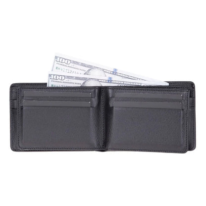 Rovin Leather Bifold Wallet with ID Windows