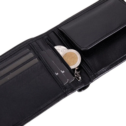 Dario Leather Bifold Wallet with Coin Pocket