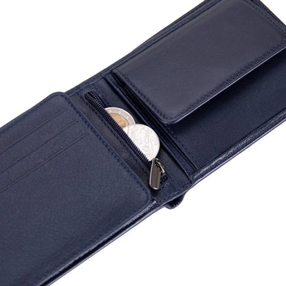 Dario Leather Bifold Wallet with Coin Pocket