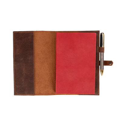 Bosco Leather Journal Cover with Snap Closure