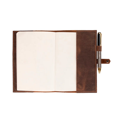 Bosco Leather Journal Cover with Snap Closure