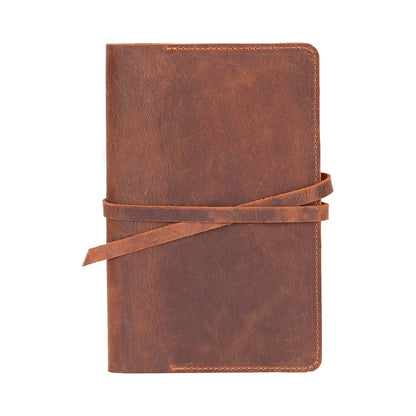 Eterna Leather Journal Cover with Wraparound Strap