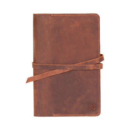 Eterna Leather Journal Cover with Wraparound Strap