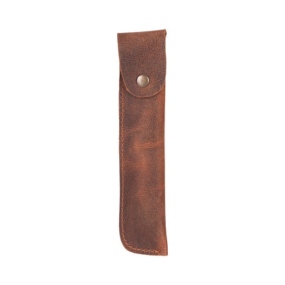 Penna Leather Pen Pouch with Snap Closure