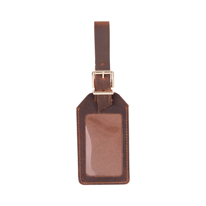 Uno Leather Luggage Tag with ID Window