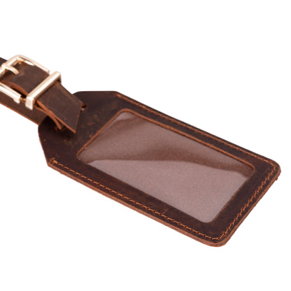Uno Leather Luggage Tag with ID Window