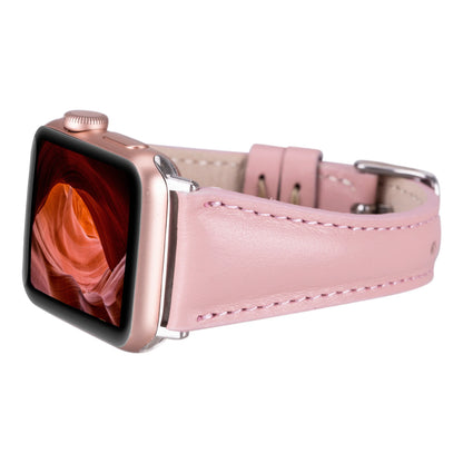 Leather Apple Watch Bands - Clasic Slim Style BRN7