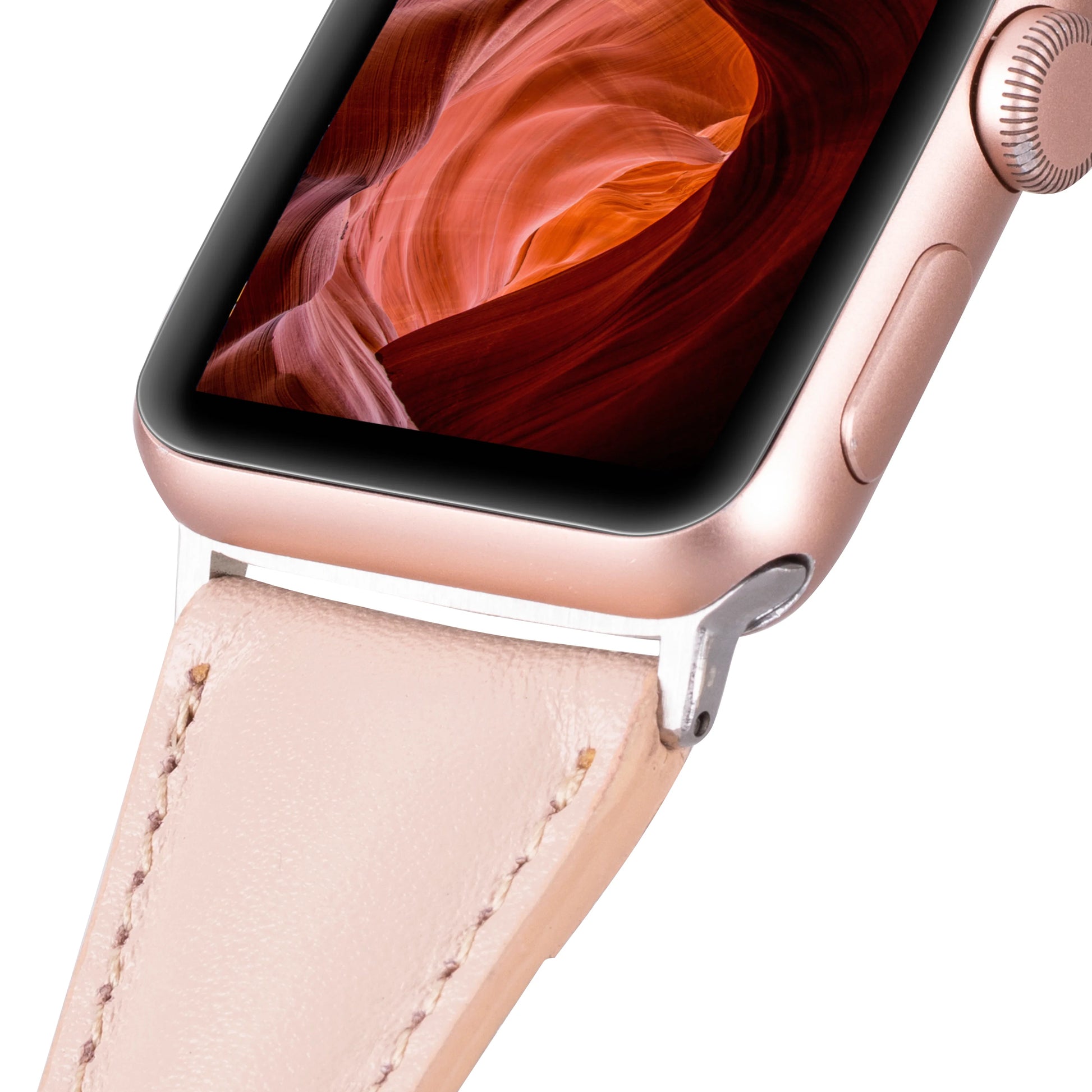 Leather Apple Watch Bands - Clasic Slim Style BRN7