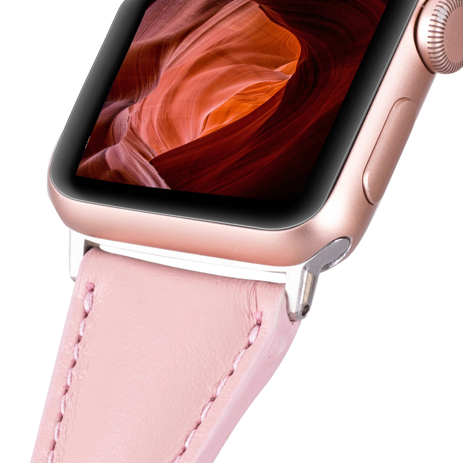 Leather Apple Watch Bands - Clasic Slim Style BRN7