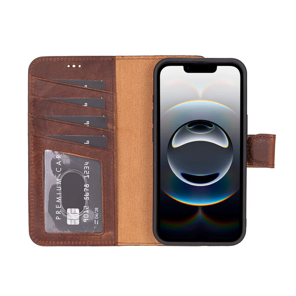 Magic iPhone 17E/16E Detachable Leather Wallet Case