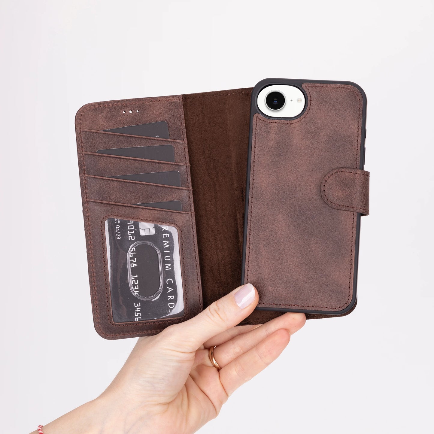 Magic iPhone 17E/16E Detachable Leather Wallet Case