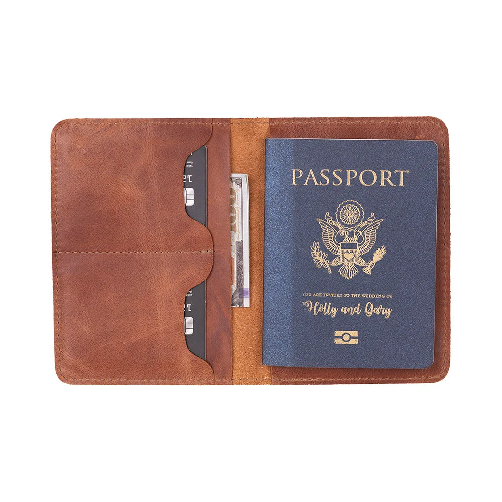 Stronova Leather Passport Wallet