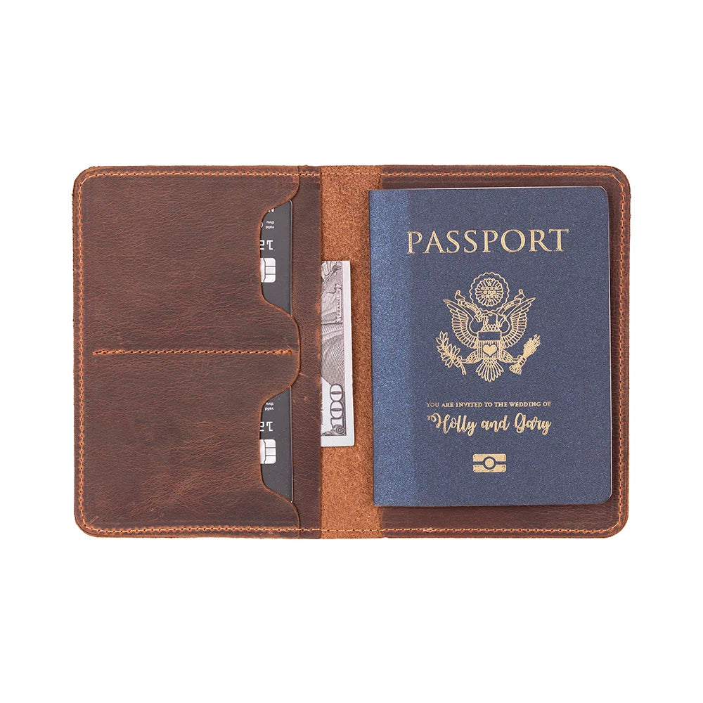 Stronova Leather Passport Wallet