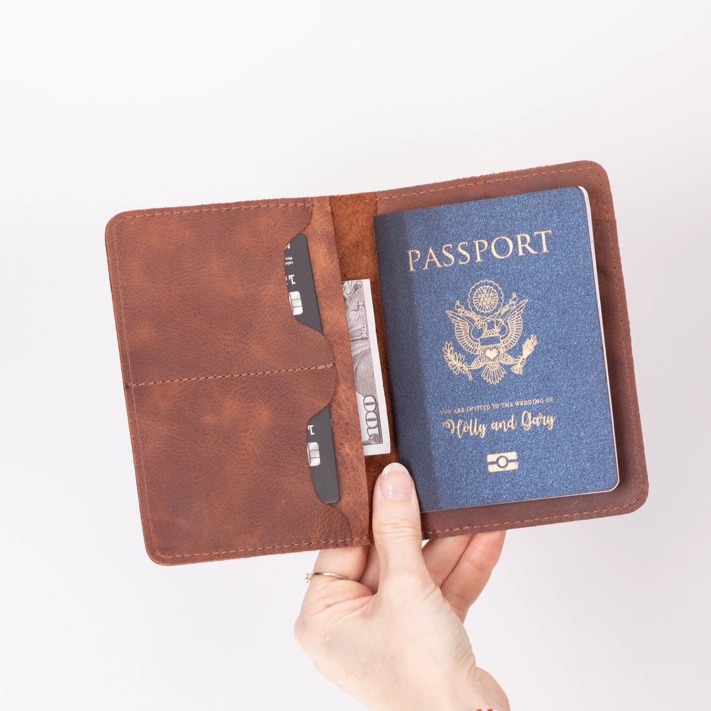 Stronova Leather Passport Wallet