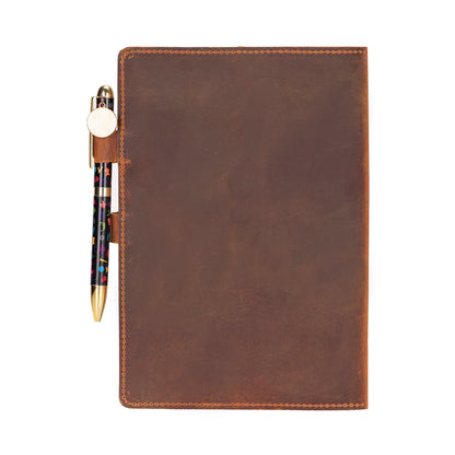Bosco Leather Journal Cover with Snap Closure