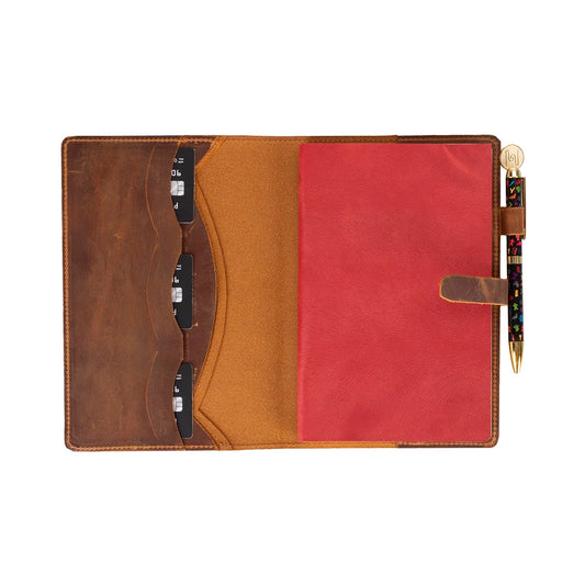 Passato Leather Journal Cover with Three Card Slots