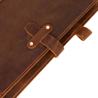 Eterna Leather Journal Cover with Wraparound Strap