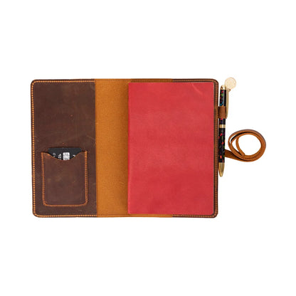 Eterna Leather Journal Cover with Wraparound Strap
