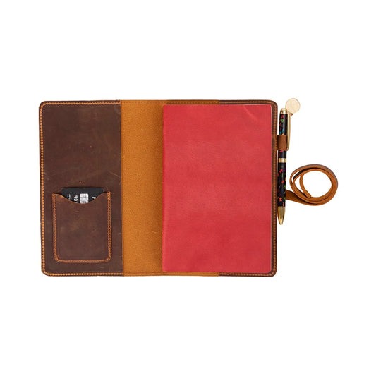 Eterna Leather Journal Cover with Wraparound Strap
