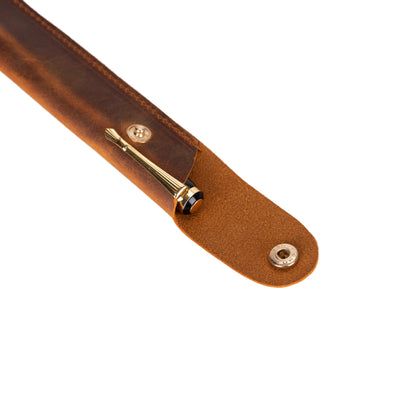 Penna Leather Pen Pouch with Snap Closure