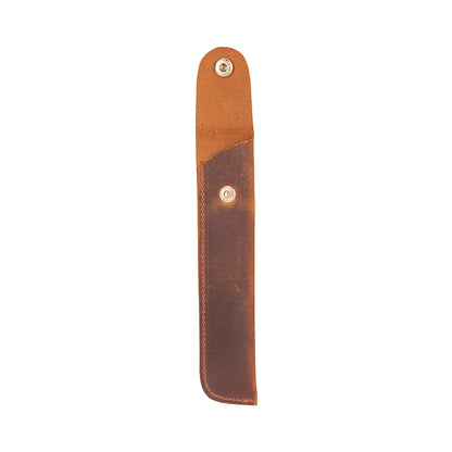 Penna Leather Pen Pouch with Snap Closure