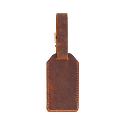 Uno Leather Luggage Tag with ID Window