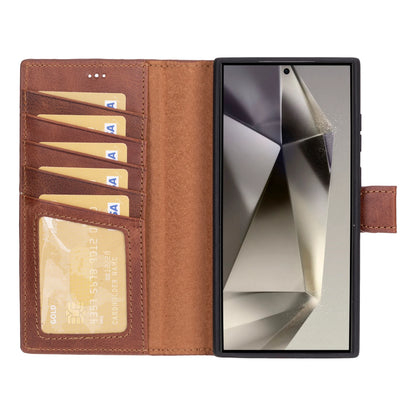 Magic Samsung Galaxy S23 Ultra Detachable Leather Wallet Case