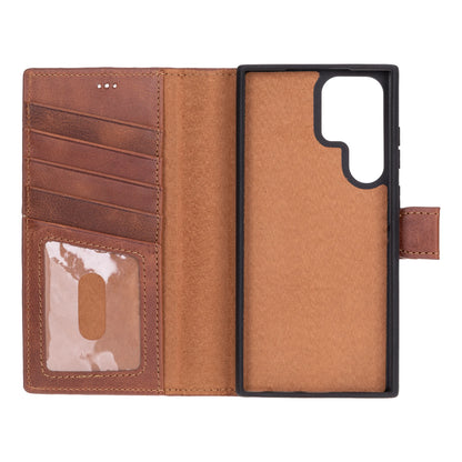Magic Samsung Galaxy S23 Ultra Detachable Leather Wallet Case