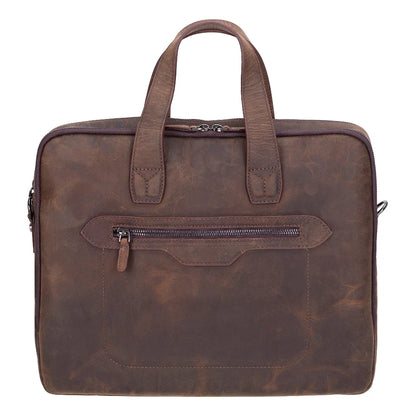 Luxentra 16-Inch Leather Laptop Briefcase