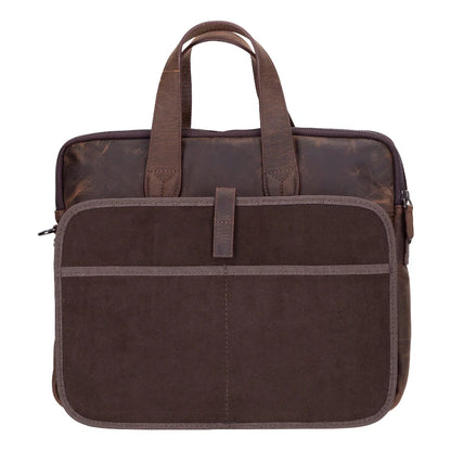 Luxentra 16-Inch Leather Laptop Briefcase