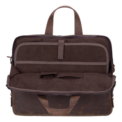 Luxentra 16-Inch Leather Laptop Briefcase