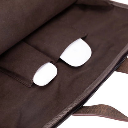 Luxentra 16-Inch Leather Laptop Briefcase