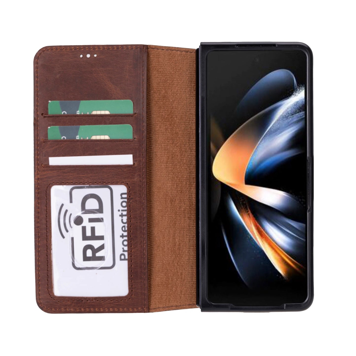 Wallet ID Leather Samsung Galaxy Z Fold5 Folio Case