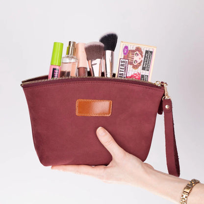 Luna Leather Makeup & Toiletry Bag