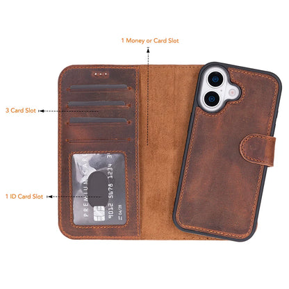 Magic iPhone 17 Detachable Leather Wallet Case – Expanded Palette