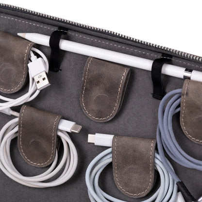 Leather Travel Cable Organizer – 5 Colors