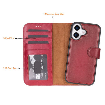 Magic iPhone 17 Detachable Leather Wallet Case – Expanded Palette