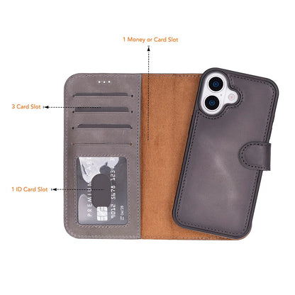 Magic iPhone 17 Detachable Leather Wallet Case – Expanded Palette