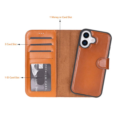 Magic iPhone 17 Detachable Leather Wallet Case – Expanded Palette