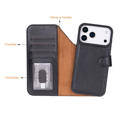 Magic iPhone 17 Pro Detachable Leather Wallet Case – Expanded Palette