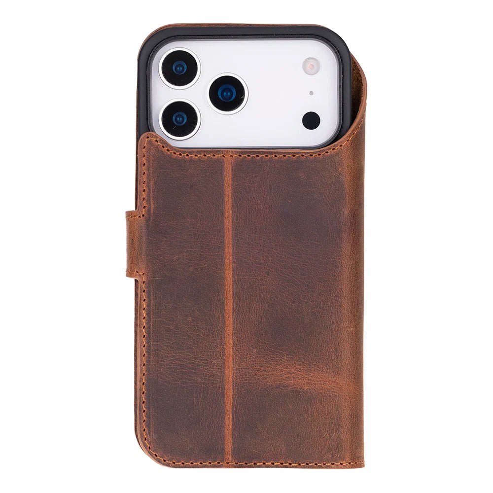 Magic iPhone 17 Pro Max Detachable Leather Wallet Case