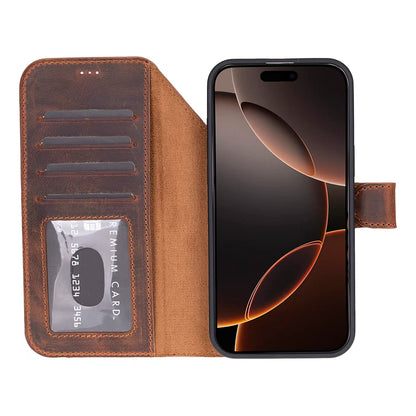 Magic iPhone 17 Pro Max Detachable Leather Wallet Case – Expanded Palette