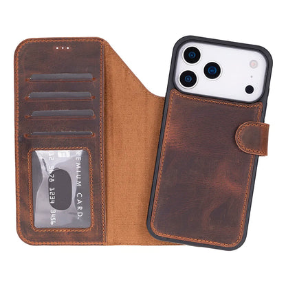 Magic iPhone 17 Pro Detachable Leather Wallet Case – Expanded Palette