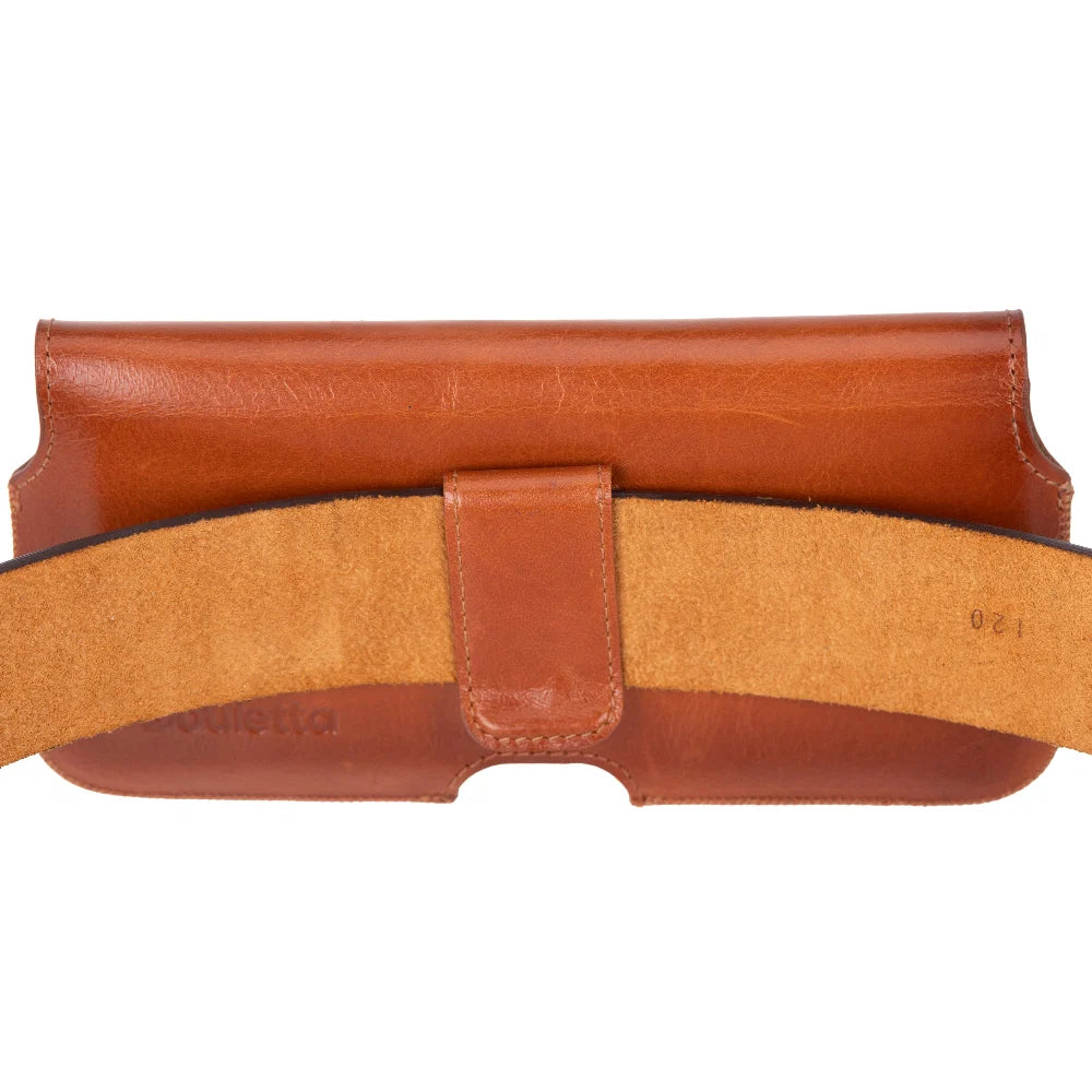 Aslant Belt iPhone 16 Pro Max Leather Case