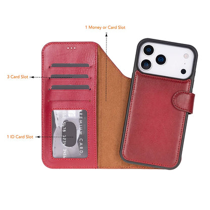 Magic iPhone 17 Pro Detachable Leather Wallet Case – Expanded Palette